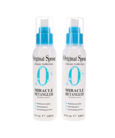 Original Sprout Miracle Detangler. Classic Hair Moisturizer and Leave-In Conditioner Spray, 4 Ounces. 2 Pack. (Packaging May Vary)