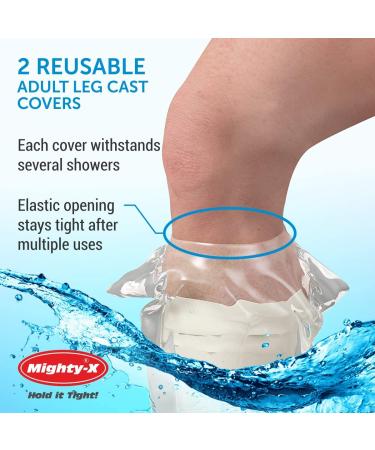 Waterproof Cast Cover Leg Reusable 2pk Protector for Shower - Adult Knee/Ankle/Foot - Half Leg - Buy Online on GoSupps.com
