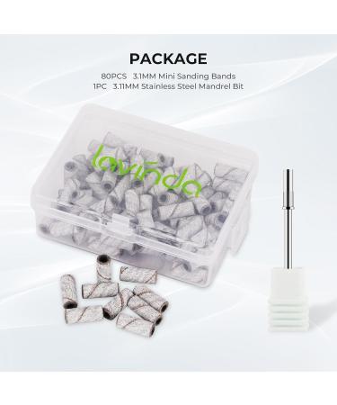 Buy Lavinda 80 Piece Small Sanding Bands - 180 Grit Zebra Nail Drill Bits for Acrylic Gel Removal & Nail Salon Use - International Shipping - Buy Online on GoSupps.com