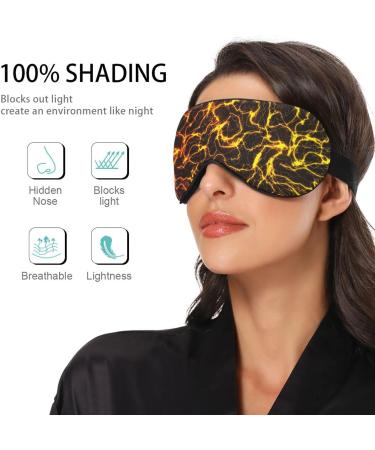 Marble Gold Texture Sleep Mask - Light Blocking Eye Mask for Comfortable Sleep Travel & Naps | Adjustable Soft Blindfold for Men & Women - Buy Online on GoSupps.com