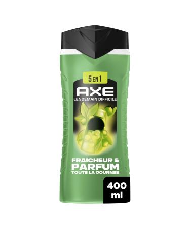AXE - Gel Douche Homme 5en1 - Lendemain Difficile - 24h Hydratant - 87% d'Ingr dients d'origine naturelle - Parfum frais d'agrumes - 400ml 400 ml (Lot de 1) Axe GD Supreme Lendemain Difficile 400ml