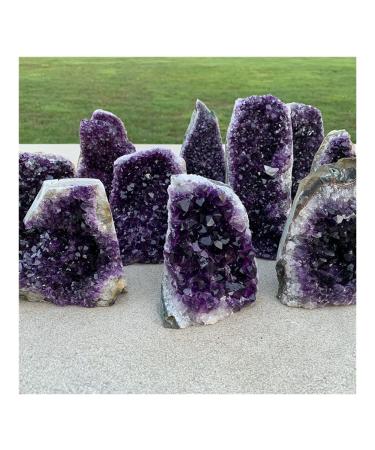 Natural Crystal Rough Stone Crafts Natural Amethyst Geode Quartz Cluster Crystal Specimen 350-400g