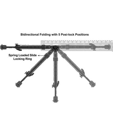 UTG Recon Flex M-LOK Bipod Matte Black - Cent. Height 8-11.8 | TL-BPDM02 - Buy Online on GoSupps.com