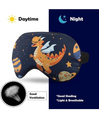 Buy Cartoon Dinosaur Sleeping Mask - Soft Adjustable Light-Blocking Eye Cover for Sleep - Cute Dino Design for All Ages - Buy Online on GoSupps.com