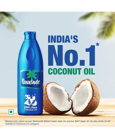 Parachute 100% Pure Unrefined Coconut Oil | 200ml Jar | Chemical-Free & Preservative-Free - Buy Online on GoSupps.com