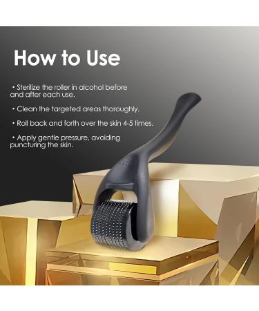 Lazzybeauty Derma Roller 0.5mm Titanium Microneedling Roller for Stimulate Beard and Hair Growth Men Micro Needling Facial Treatment Beauty Tool to Remove Wrinkle Anti-Puffiness Skin Rejuvenation - Buy Online on GoSupps.com