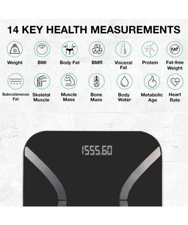 KOREHEALTH Korescale G2 - Smart Body Weight Scale with BMI, Muscle Mass, and Body Liquids Tracking | Bluetooth App and LED Display | Black - Buy Online on GoSupps.com