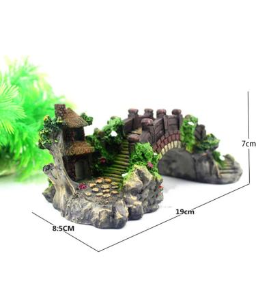 HPiano Aquarium Decoration Cave: Eco-Friendly Polyresin Bridge & Tree Trunk Ornament for Shrimp & Small Fish - Buy Online on GoSupps.com