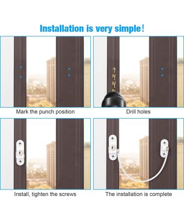 6 Pcs Window Restrictor Locks for Kids Window Restrictors UPVC Baby Security Window Locks with Screws Keys for Baby Child Children Safety Window Locks Door Locks for Home Public School and Commercial 6pcsWhite - Buy Online on GoSupps.com