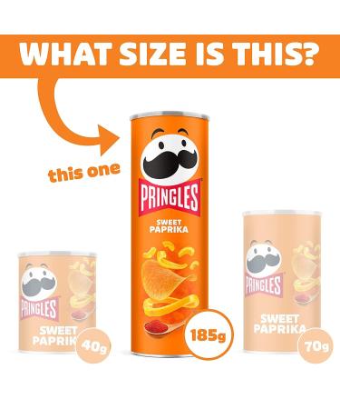 Buy Pringles Sweet Paprika 8-Pack (185g) - Irresistible Crisp Chips with Pepper Flavor - Perfectly Packaged Snack for International Shipping - Buy Online on GoSupps.com