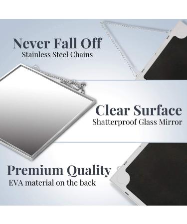 InnoBeta Fogless Shower Mirror for Shaving & Facial Cleansing - Anti-Fog, Shatterproof Glass, Easy to Use | Larger Size (6.7 x 6.7) | 2 Chains Included - Buy Online on GoSupps.com
