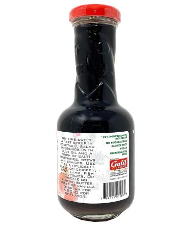 Galil USDA Organic Pomegranate Molasses 12.3oz - 100% Concentrated Juice, No Sugar, Vegan, Gluten-Free, Preservative-Free, Kosher - Buy Online on GoSupps.com