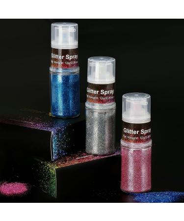 Maydear Holographic Glitter Spray - Cosmetic Grade for Face, Body, Nails - Silver Blue Pink - Perfect for Makeup, Festivals, Raves - Buy Online on GoSupps.com