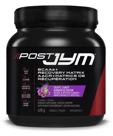 Post JYM Active Matrix Post-Workout with BCAA's Glutamine Creatine HCL Beta-Alanine and More JYM Supplement Science Grape Candy 20 Servings