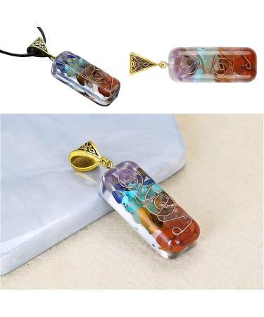 DEEPOW ANLACOCN Healing 7 Chakra Necklace - Rainbow Crystals Orgone Energy Generator - Buy Online on GoSupps.com
