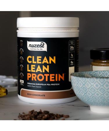 Nuzest Rich Chocolate Vegan Pea Protein Powder - 250g (10 Servings) | Plant-Based, Low Calorie, Low Carb, Lactose Free - Buy Online on GoSupps.com