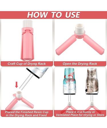 Cup Drying Stand Holder for Cup Turner Crafts - RackWand for DIY Glitter Epoxy Tumblers (RACK 4 Rack+Wands) - Buy Online on GoSupps.com
