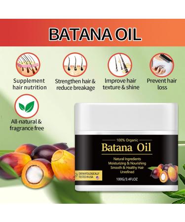 CCbeauty 100% Raw Batana Oil - Unrefined Hair Growth Oil from Honduras for Thicker Stronger Hair - 3.4OZ - Buy Online on GoSupps.com