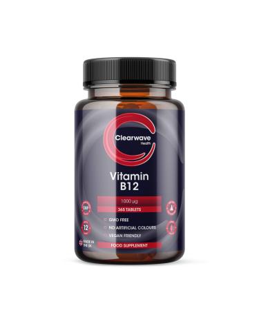 Vitamin B12 High Strength 1000mcg - 365 Tablets (One Year Supply) Vegan B12 Tablets Methylcobalamin