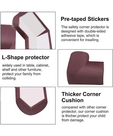 INCREWAY 16pcs Brown Safety Corner Cushion - Baby Proofing Corner Protector with Adhesive - Buy Online on GoSupps.com