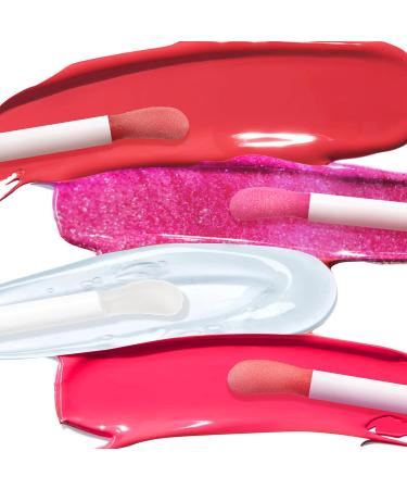 LOPHE 4Pcs Plumping Lip Oil Makeup Lip Gloss Set Crystal Jelly Lip Care Oil Long Moisturizing Lip Gloss Tinted Lip Oil Non-Sticky FInish High-Shine 12 Hours Hydrating Light Liquid Lipsticks 4PCS-A - Buy Online on GoSupps.com