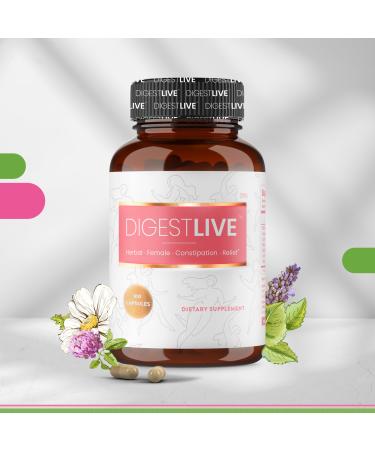DigestLive Herbal Laxatives for Constipation for Women  Natural Constipation Relief and Daily Supplement for Digestive Function Colon Cleanse and Detox - Vegan Gluten and GMO Free (100 Capsule)