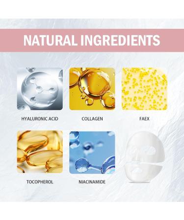 Collagen Mask - Bio Deep Collagen Face Mask - Collagen Face Mask - Anti Wrinkle Mask - Hydrating Face Masks - Face Masks Beauty for Firming Bri_ghtening Anti-Aging (6) - Buy Online on GoSupps.com