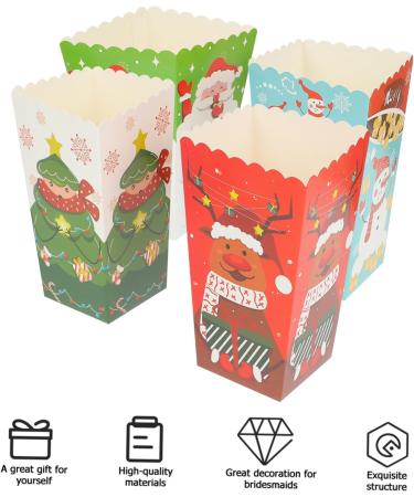 Healeved 36 Pcs Christmas Popcorn Box Popcorn Containers for Party Christmas Party Bag Christmas Candy Bag Candy Containers Baking Biscuit Packing Case Paper Gift Party Supplies 1 count (Pack of 1) Colorfulx3pcs - Buy Online on GoSupps.com
