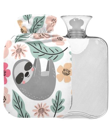 NAANLE CARTOON sloth hot water bottle with reference warm and cold therapy Transparent hot water bottle 1l warm steadel for bed hand feet warmer pain relief