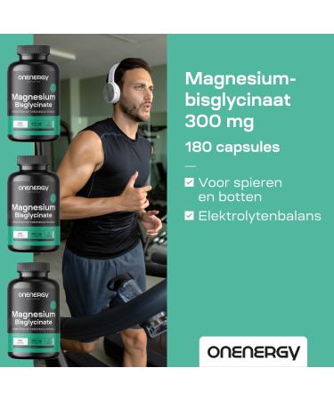 Be Healthy Group doo Magnesium Bisglycinate 300 mg 180 Capsules 100 mg Magnesium per Capsule High Biological Availability Support of Muscles and Bones Functioning of the Nervous System - Buy Online on GoSupps.com