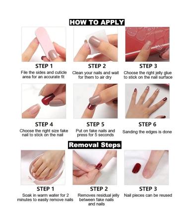 Runrayay French Artificial Nails with Sequins & Rhinestones - Extra Long Heart Pattern Press-On Nails Art Kit for Women & Girls (24 pcs) - Buy Online on GoSupps.com