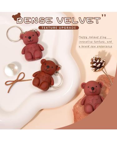 NewBang 2 in 1 Key Chain Bear Lipstick & Lip Gloss Set A - Waterproof, Long Lasting, Cute Bear Design - 3 Pack Gift Set - Buy Online on GoSupps.com