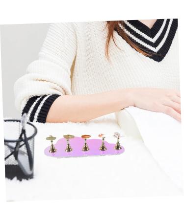 FRCOLOR 1 Set Nail Color Showing Tools Nail Art Tips Board Nail Holder for Painting Nails Magnetic Nail Practice Holder Magnetic Nail Tips Holders Manicure Metal Bracket Symphony - Buy Online on GoSupps.com