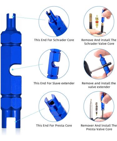 Optimized Valve Key for Bicycles | Presta & Schrader Valve Inserts Caps & Tools - International Shipping - Buy Online on GoSupps.com