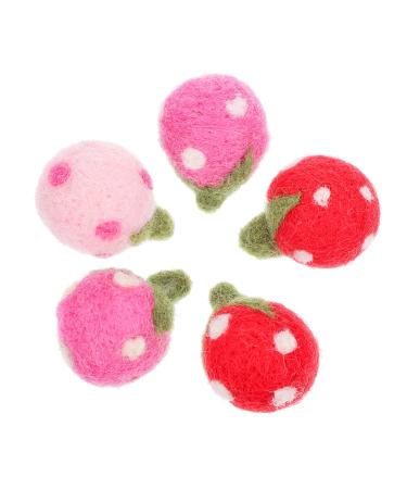 NUOBESTY 5pcs Diy Brooch Accessories Tiara Felt Craft Balls Diy Headdress Accessories Christmas Patch Child