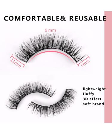 Teenitor Natural Look Wispy Mink False Eyelashes Pack with Applicator - Buy Online on GoSupps.com