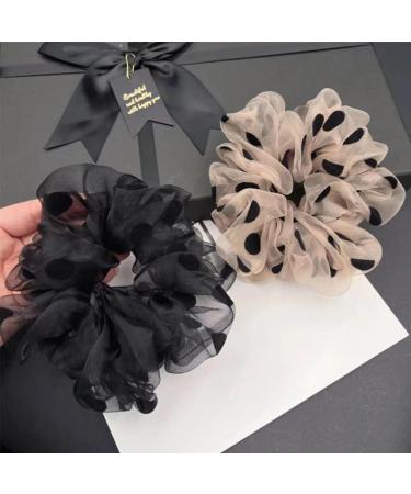 Ryaupy 2 Pieces Silk Hair Scrunchies Elastic Hair Scrunchies Satin Scrunchies Elastic Hair Bands Hair Ties Elastic Ropes for Girls of All Ages - Buy Online on GoSupps.com