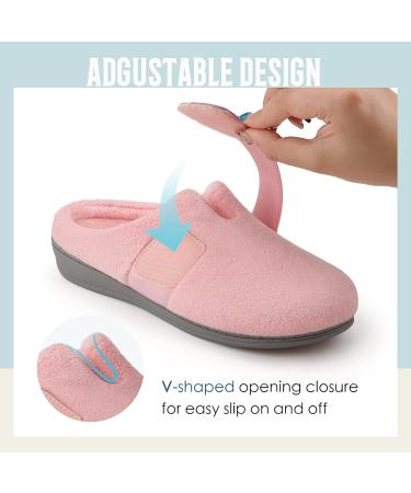 BCSTUDIO Women's Orthotic House Slippers | Arch Support & Adjustable | Fuzzy Pink Shoes | Size 10 - Buy Online on GoSupps.com