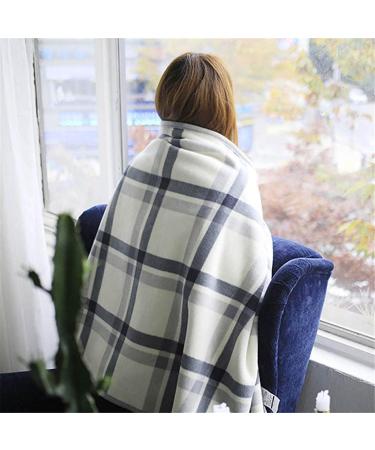 Multifunction Wrap Shawl Neck Shoulder Blanket Pad Warm Blanket Lazy Shawl Blanket Winter Warm Blanket Cape Gray Grid 100*140cm - Buy Online on GoSupps.com