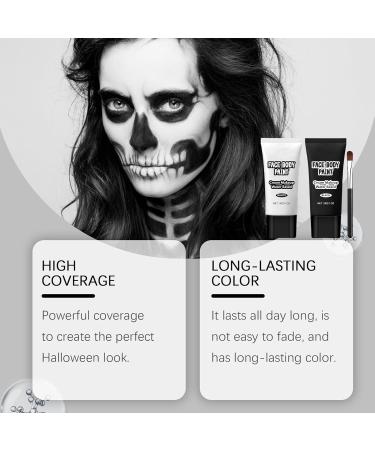  Vhjlfig Water-based body paint water-based makeup cream face paint for adults - washable face and body paint for skeleton vampire costume - Buy Online on GoSupps.com