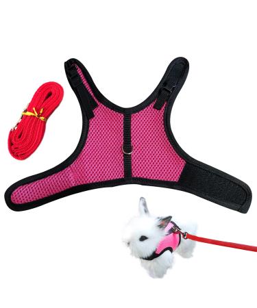 CHIPKART Small Pet Harness No Pulling Comfort Vest Guinea Pig Harness and Leash Set for Ferret Rats Bunny Hamster(L)