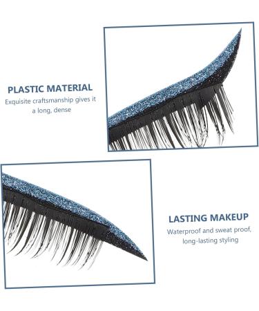 Balacoo 8 pairs Eyeshadow Shiny Long with Reusable Self-adhesive Face Make Lash Waterproof Makeup Liners 4x1.5cmx2pcs Bluex2pcs - Buy Online on GoSupps.com