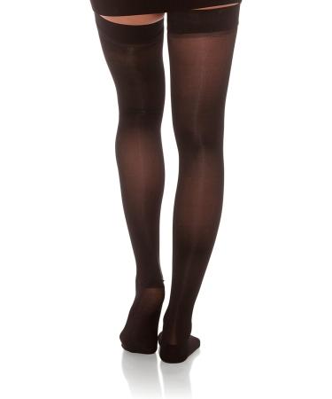 JOMI Compression Thigh High Stockings 20-30mmHg Sheer Open Toe - Size 245 Medium Black - Buy Online on GoSupps.com