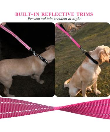 Vivaglory Short Dog Leash 46cm - Pink Traffic Leash for Medium & Large Dogs | Durable Training Line - Buy Online on GoSupps.com