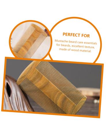 Fomiyes Green Sandalwood Beard Comb for Men - Portable Wooden Hair Care Tool - Buy Online on GoSupps.com