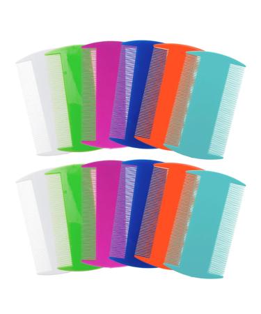 Lot de 12 peignes poux double face pour enlever les pellicules dents fines pour adultes et enfants