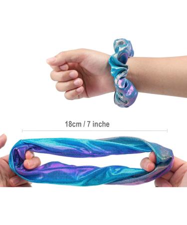 16-Piece Metallic Scrunchies Set - Sparkly Hair Ties for Women and Girls - Buy Online on GoSupps.com