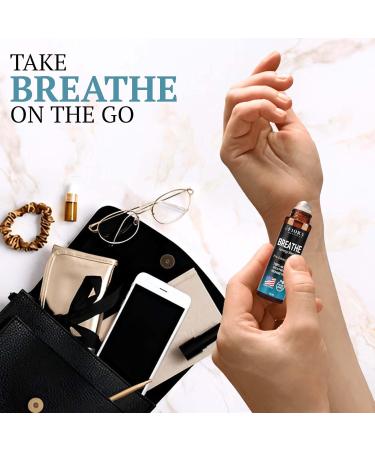 Breathe Essential Oil Roll on 10 ml and Organic Castor Oil 30 ml - Buy Online on GoSupps.com
