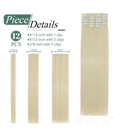 Buy Sego 12 Tressen Extensions - Real Hair Clip In Extensions 180g 55cm Bleached Blonde for Full Head - Affordable Quality Hair Extensions - Buy Online on GoSupps.com