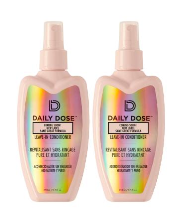 DAILY DOSE Leave-In Conditioner (2 Pack 8.5oz) Hair Detangler Spray (Award Winning) Paraben Free Phthalates Free Cruelty Free Vegan Leave-In Spray Conditioner (2 Pack)